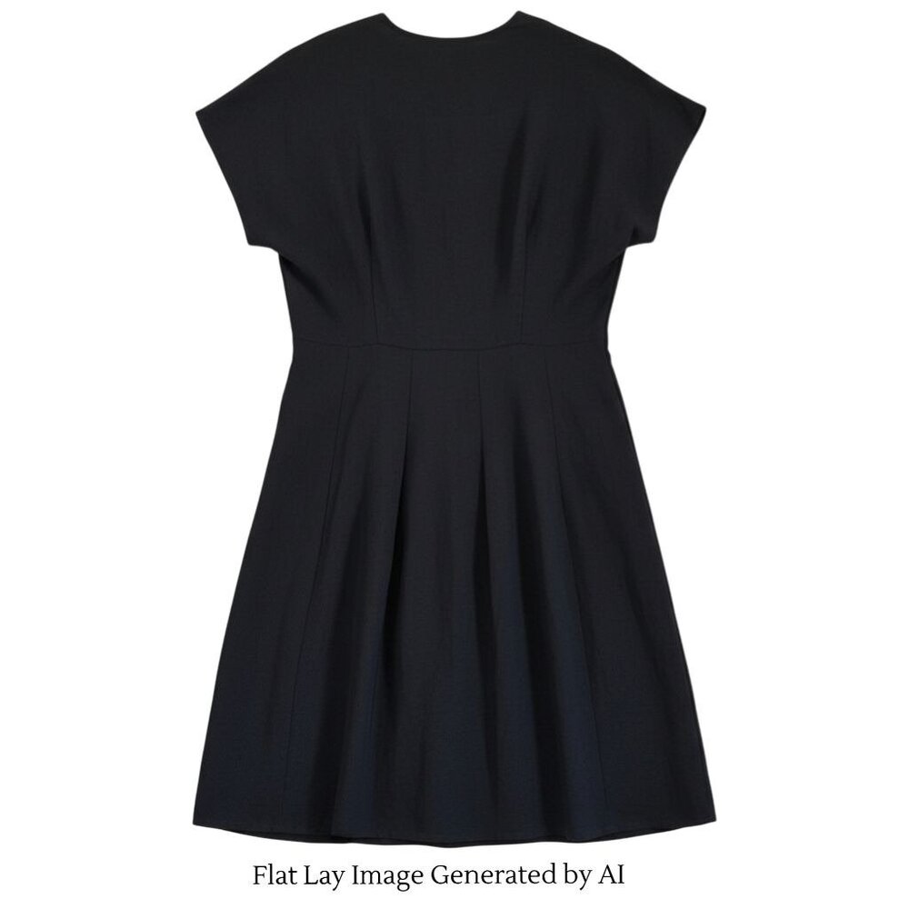 Vintage 1930s–40s Black Handmade Dress | Rayon | Midi Length - Picture 12 of 15